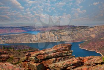 Beautiful landscapes in  Flaming Gorge recreation area, USA