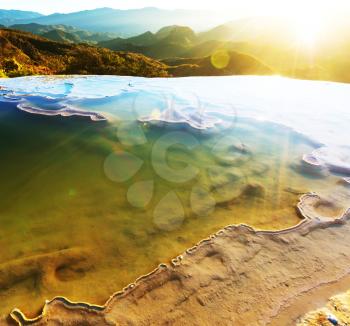 Hierve el Agua, natural rock formations in the Mexican state of Oaxaca