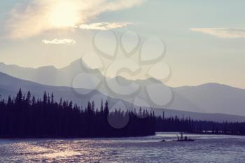 Picturesque Canadian mountains in summer