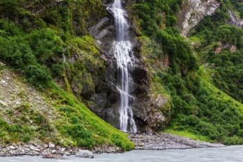 Scenic Waterfall in Alaska, USA