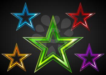 Royalty Free Clipart Image of a Bunch of Stars