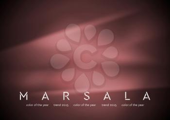 Trendy color marsala 2015. Smooth silk abstract background. Vector design