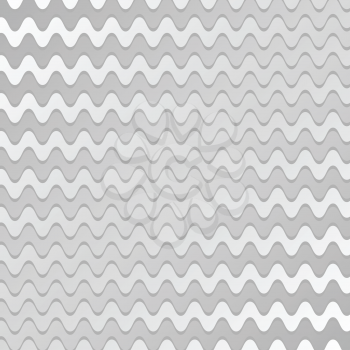 Abstract silver waves design pattern. Vector background illustration