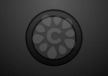 Abstract black circle background. Vector template design