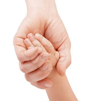 Royalty Free Photo of a Mother Holding Her Child's Hand