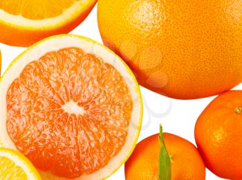 Royalty Free Photo of a Bunch of Citrus Fruits