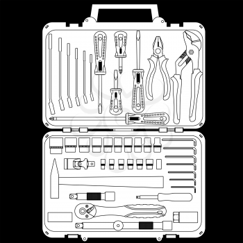 Royalty Free Clipart Image of a Toolbox 