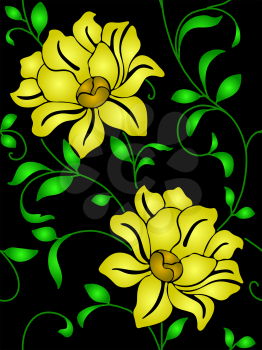 Royalty Free Clipart Image of a Floral Background