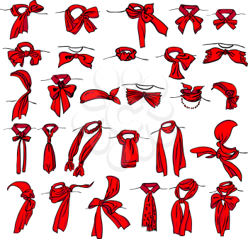 Royalty Free Clipart Image of a Bunch of Neckties