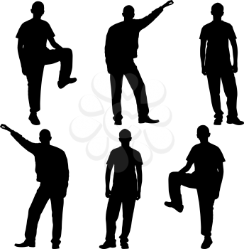 Royalty Free Clipart Image of People Silhouette
