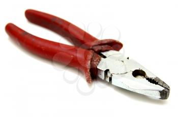 Flat-nose pliers on a white background