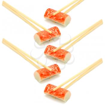 sushi on chopstick