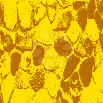 Ancient yellow stone wall  background vector illustratuin