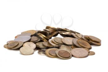 coins isolated on white background