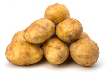 potatoes isolated on white background close up