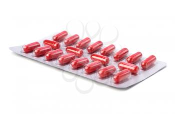 medical capsules isolated on white