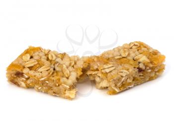 Healthy munchies isolated on white background close up