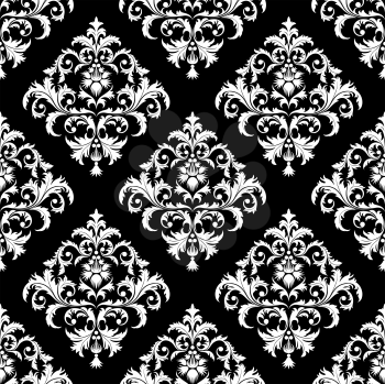 Royalty Free Clipart Image of a Victorian Diamond Background