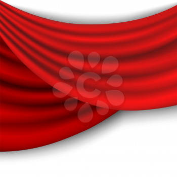 Royalty Free Clipart Image of a Red Fabric
