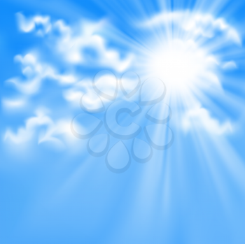 Royalty Free Clipart Image of a Sunny Blue Sky