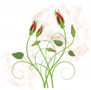 Royalty Free Clipart Image of Rosebuds