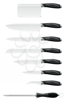Royalty Free Clipart Image of a Knife Set