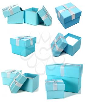 blue box isolated on white background