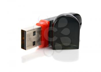 usb flash drive isolated on white background