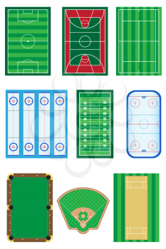 fields for sports games vector illustration isolated on white background