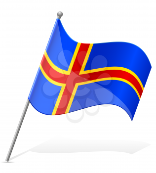 flag of Aland vector illustration isolated on white background
