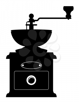 coffee mill old retro vintage icon stock vector illustration isolated on white background