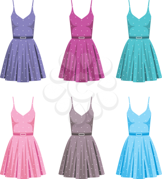 Royalty Free Clipart Image of Dresses