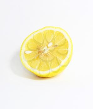 Lemon on the white background 