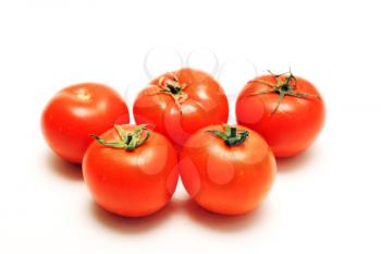 tomatos isolated on white 


