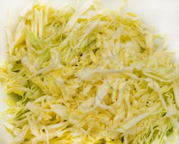 Slicing Chinese cabbage 