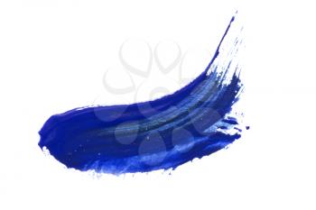 blue gouache on white background.