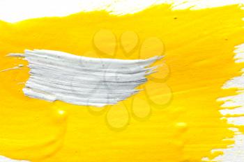 yellow gouache on white background.