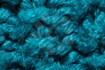 background of blue knitted wool