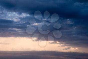 beautiful clouds at sunset as background