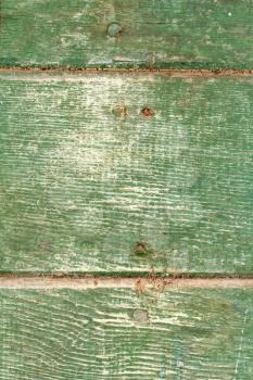 background of an old green wooden pieces