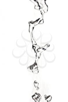 a jet of water on a white background