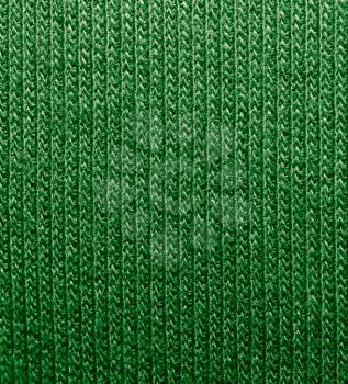 background of a green knitted fabric