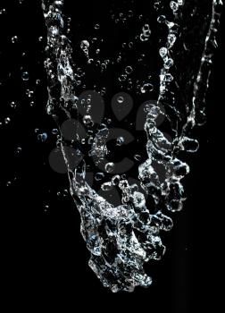 abstract background of water on black background
