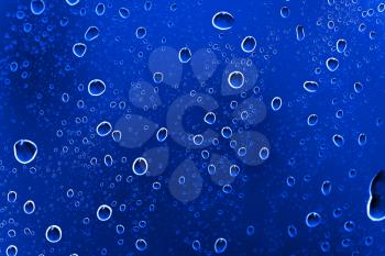 Blue Abstract Water Drops Background