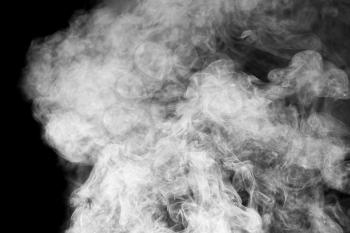 smoke on black background