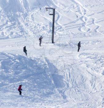 ski lift in the mountains