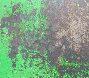 metal painted green paint