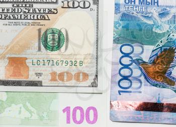 Tenge. Money of Kazakhstan. Dollars. Euro.