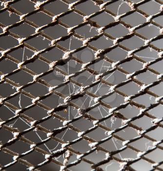 rusty metal grid as a background. texture