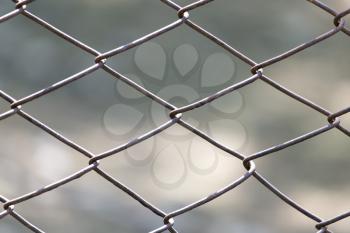 metal mesh in nature as a background
